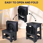 Foldable Step Ladder,Non-Slip Portable Footstool with Dual Platform