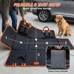 Topika Dog Car Seat Cover Hard Bottom Back Seat Protector