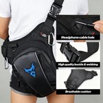 Motocentric Waterproof Motorcycle Leg Bag ExpandableThigh Bag Waist Bag