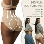 Lekkon Seamless High-Waist Shaping Briefs for Women Waist & Tummy Sculpting