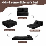 Topika - 4-In-1 Sofa Bed, Foldable Couch Bed With Pillows, Double Size
