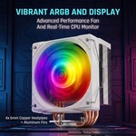 Topika - Cooling Fans For PC RGB CPU Cooler LED White CPU Cooler