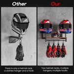 Topika - Motorcycle Helmet Holder Wall Mount, Helmet Rack Gear Storage Hook