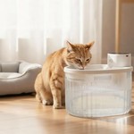 Topika 2L Rechargeable Wireless Cat Water Fountain with Motion Sensor