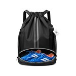 Topika - Sports Drawstring Backpack Gym Swim Bag with Shoe Section