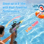 Topika Electric Water Gun & Fire Light Effects, 800ML Water Gun for Kids