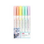 ZEYAR - Dual Tip Highlighters Set, 6 Vibrant Macaron Colours Shades