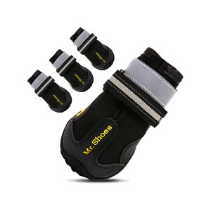 TopikaPet-Waterproof Dog Shoes, Reflective Straps, Anti-Slip Rubber Sole