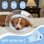 Topika Recovery Cone Dog Collar, Cone for Dogs, Inflatable Alternative blue