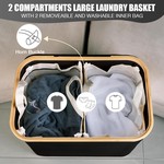 TopikaHome-Laundry Hamper with Lid,140L Collapsible Laundry Basket for Home