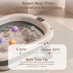 Topika Foldable Baby Bathtub, Portable Bath Kit with Net, Bucket & Scoop