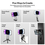 Topika Magnetic Phone Tripod Stand Foldable Mini Tripod, Hook Design