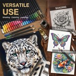 Topika 120 Colouring Pencils Set, 2 Sketchbooks, Oil-Based Drawing Art Set