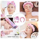 Topika-Spa Headband and Wristband Set 16pcs, Face Wash & Skincare Gifts