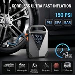 Topika 4-In-1 Car Battery Jump Starter With Air Compressor, 1800A Peak, 12V