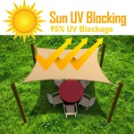Topika-Umbrellas Shade Sail, Sun Shade Sail & Block Canopy for Outdoor Use