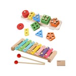 TopikaKids - 2-in-1 Montessori Baby Toy Set with Xylophone and Stacking Toy