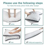 Topika - Full Body Pillow for Adults Long Pillow for Bed, Sleepers Pillow