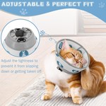 TopikaPet - Soft Cat Cone Collar Adjustable, Lightweight, Prevents Licking