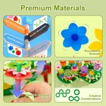 Topika 196PCS Garden Building Blocks with Insect Set STEM Pretend Play Set