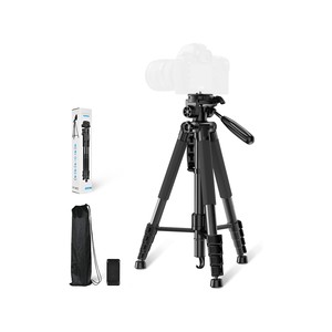 Topika-F-180T Black Camera Tripod, 1.8m Iron Tube, 3 Feet Stand, 18cm-180cm