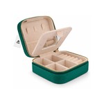 Topika Mini Jewellery Box & Portable Earring Box, Mirror, Metal Zipper