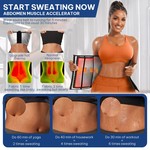 Topika Women's Sweat Waist Trainer with Zip, Double-Layer Workout Belt