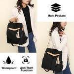 Topika Oxford Anti-theft Backpack Purse for Women,Lightweight Shoulder Bags