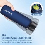 UZSPACE 1L Tritan Plastic Water Bottle Leakproof Sports Bottle BPA Free