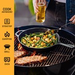 Topika Cast Iron Frying Pan 30CM, Helper Handle, Need Pre Seasoned Skillet