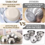 Topika-Mixing Bowls with Lids,Stainless Steel Bowl and Graters w/ Container