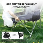 Topika Folding Camping Chair - Sturdy Outdoor Folding Chair for Adults