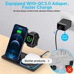 Topika 3-in-1 Charging Station Compatible with iPhone Apple Watch & AirPods