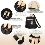 Topika Oxford Anti-theft Backpack Purse for Women,Lightweight Shoulder Bags