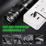 Topika Rechargeable Torch USB Camping Torch High Power Tourch Light