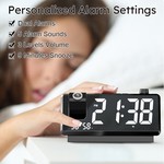 Topika 180 Projection Alarm Clock with Clear Time & Temperature Display