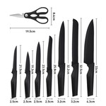 Topika 14 Piece Kitchen Knife Set with Knife Block, Sharp Stainless Blades
