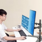 Topika - Dual Monitor Arm Mount Desk Stand Compatible with 13-30" screens