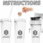 Topika 700ml Leak-Proof Protein Shaker Cup No Blending Ball or Whisk