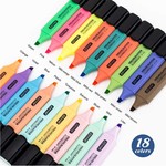 ZEYAR Pastel Highlighter Pen Set - 18 Colours, Morandi, Candy & Macaron Shades