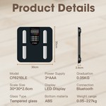 Topika Smart Body Composition Scale With BMI, Body Fat, Muscle & Heart Rate