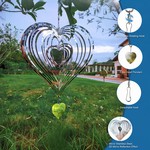 Topika Stainless Steel Heart Reflective Bird Repeller
