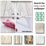 TopikaHome - Wood Grain Self Adhesive 3D Wallpaper with Tools 10m × 45cm