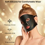Topika Red Light Therapy for Face LED Mask, 3 Modes Portable
