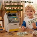 Topika Kids Piggy Bank ATM Money Safe with Card & Password