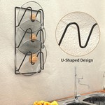 Topika 2-Pack Pot Lid Organizer Rack Wall Mounted 6-Tier Storage