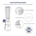Topika 550ml 2-in-1 Foldable Dog Water Bottle, Leak-Proof Feeder