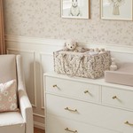 Topika Diaper Caddy Organizer Floral Baby Storage Basket with Handles