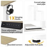 Topika Standing Desk Adjustable Height Sit Stand Desk for Home Office