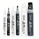 ZEYAR - (6 Pack) Black & White Acrylic Paint Pen Set for Multi-Surface Art